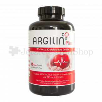 ARGILIN.Plus Arginin/Citrullin und 7 Herz-Kreislauf-Vitalstoffe, 240 vegane Kapseln (HPMC) - Nahrungsergänzungsmittel mit Aminosäuren, Vitaminen und Pflanzenextrakten